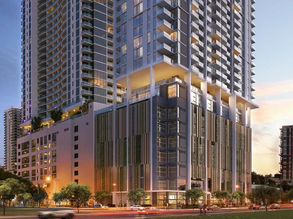 High-rise apartment building.